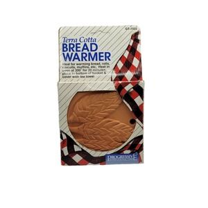 Vintage 1994 Progressive International Corp Terra Cotta Wheat Bread Warmer